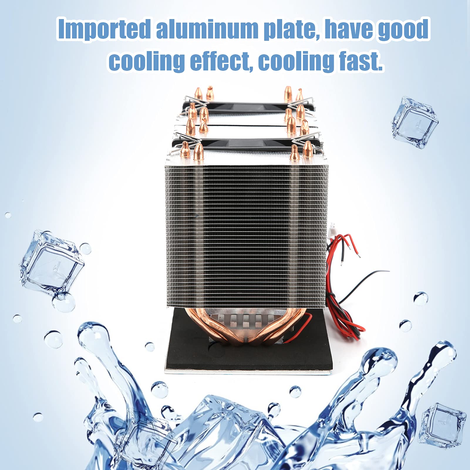 240W 12V Thermoelectric Refrigeration Cooler with Large Aluminum Alloy Fins - Durable & Practical for Pet Refrigerators, Camping, and Car Travel