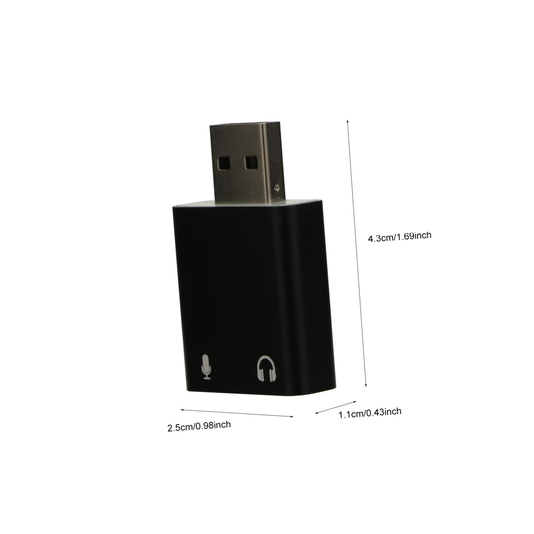 BUTIFULSIC USB External Sound Card - Aluminum USB Audio Adapter for Windows PC & Laptop - High-Quality Stereo Sound & 3D Microphone Support - Perfect for Gaming, Streaming, Music Production & Online Meetings