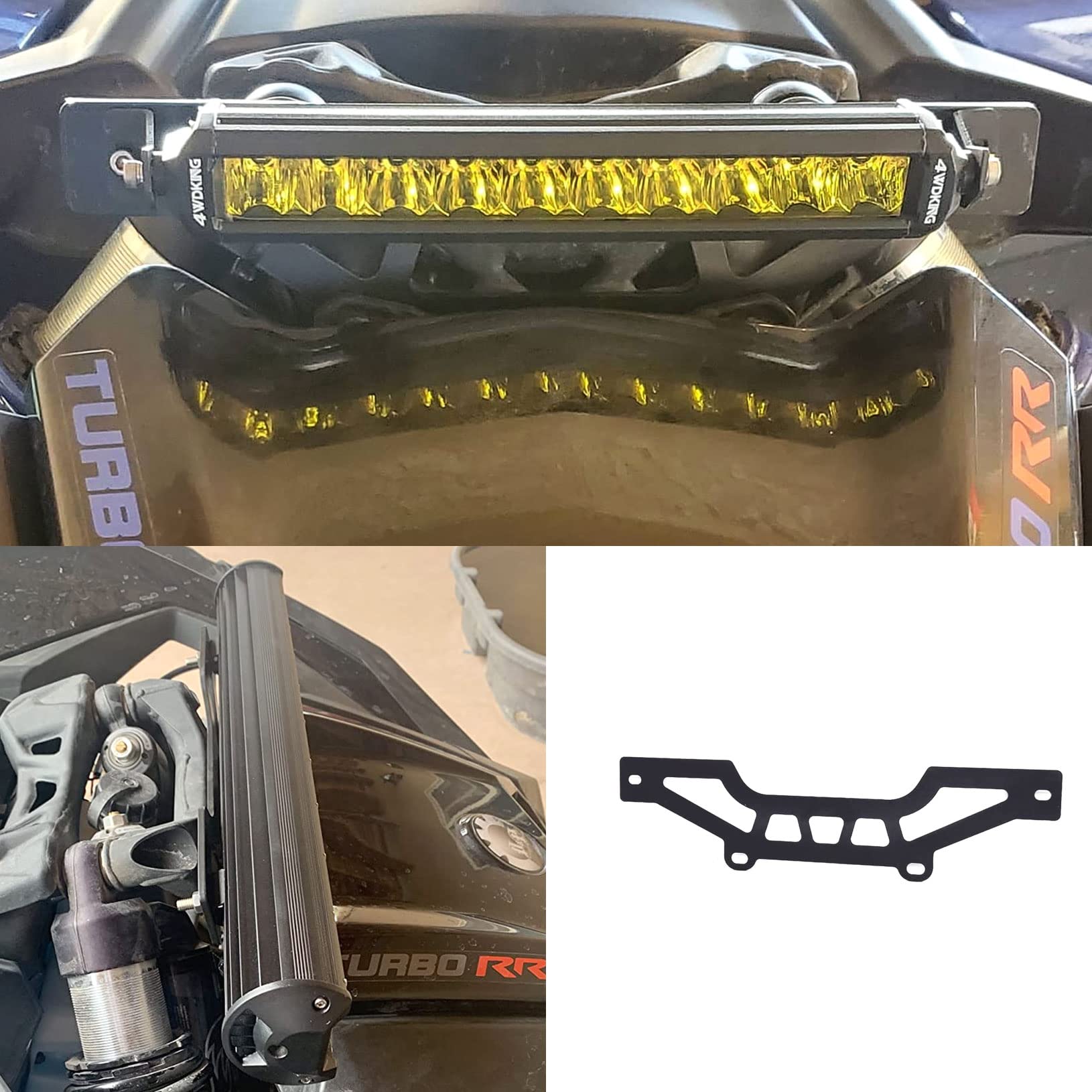Shock Tower Front Light Bar Bracket Mount Kit for 2017-2023 Can-Am Maverick X3 X3 MAX DS XR RS Turbo R - Heavy Duty 10-14 inch LED Light Bar Holder - Perfect for Off-Roading, Night Driving & Adventure Racing