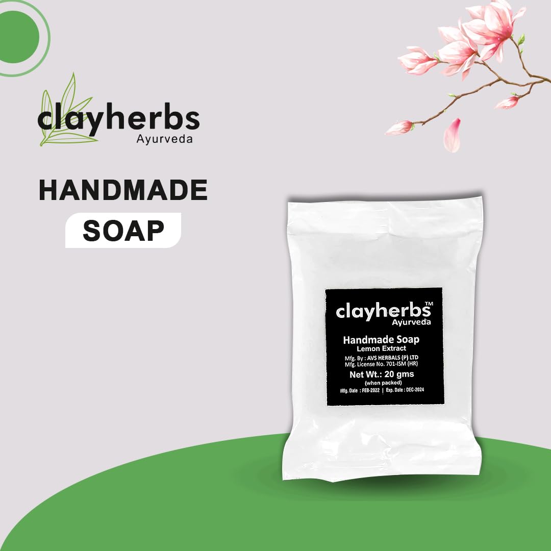Clayherbs 20g Travel Size Soap Bars (250 Pack) - Mini Lemon Scented Cleansing Soaps for Hotels, Airbnb & Guest Bathrooms | Bulk Toiletries & Bath Amenities | Perfect for Travel, Hospitality & Vacation Rentals