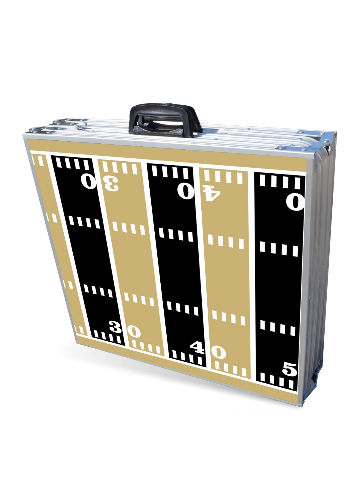 8-Foot Folding Portable Beer Pong Table with Optional Cup Holes & LED Lights - New Orleans Football Field Design - Perfect for Parties, Tailgating & Outdoor Games (Choose Your Model)