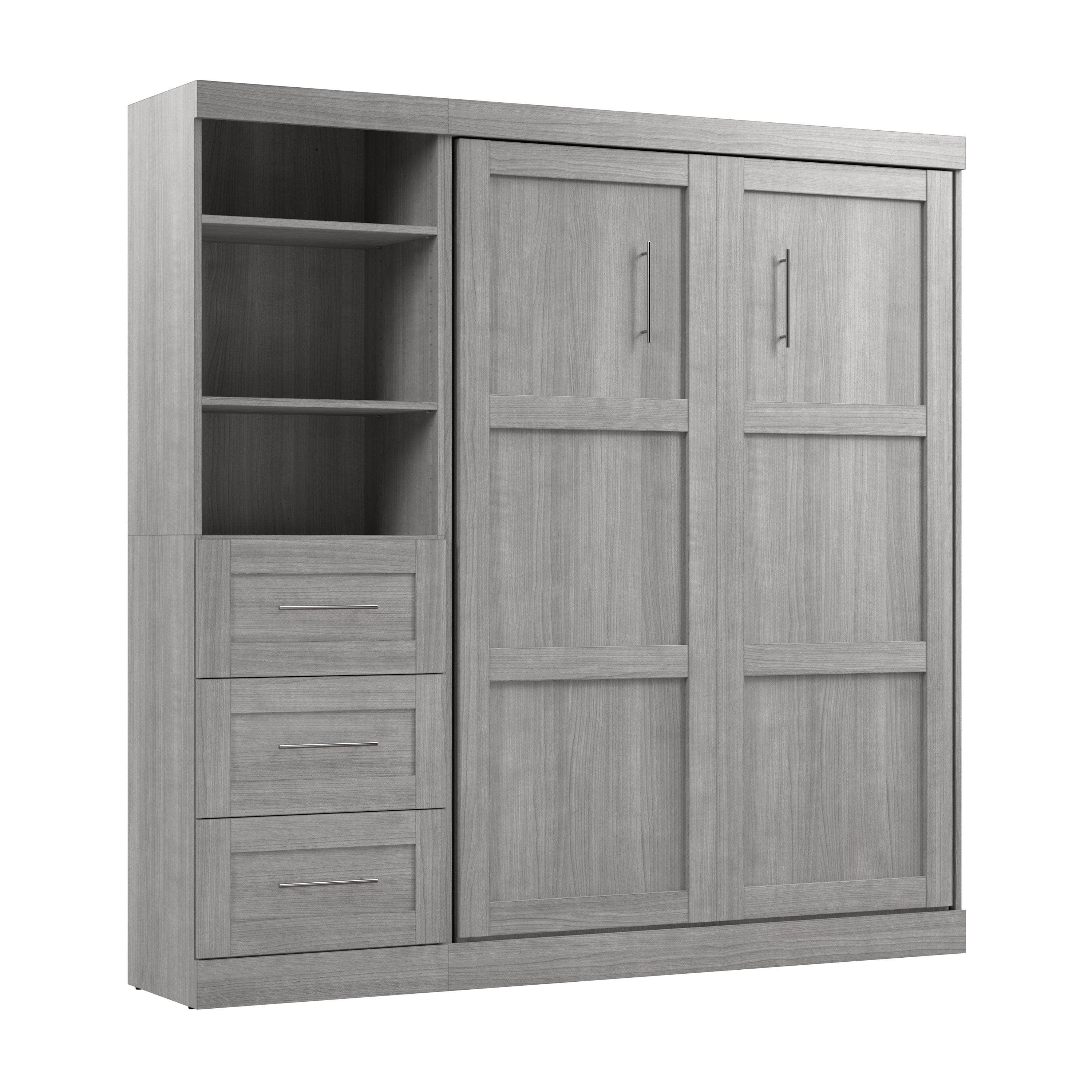 Pur Full Murphy Wall Bed with Storage Drawers - 84