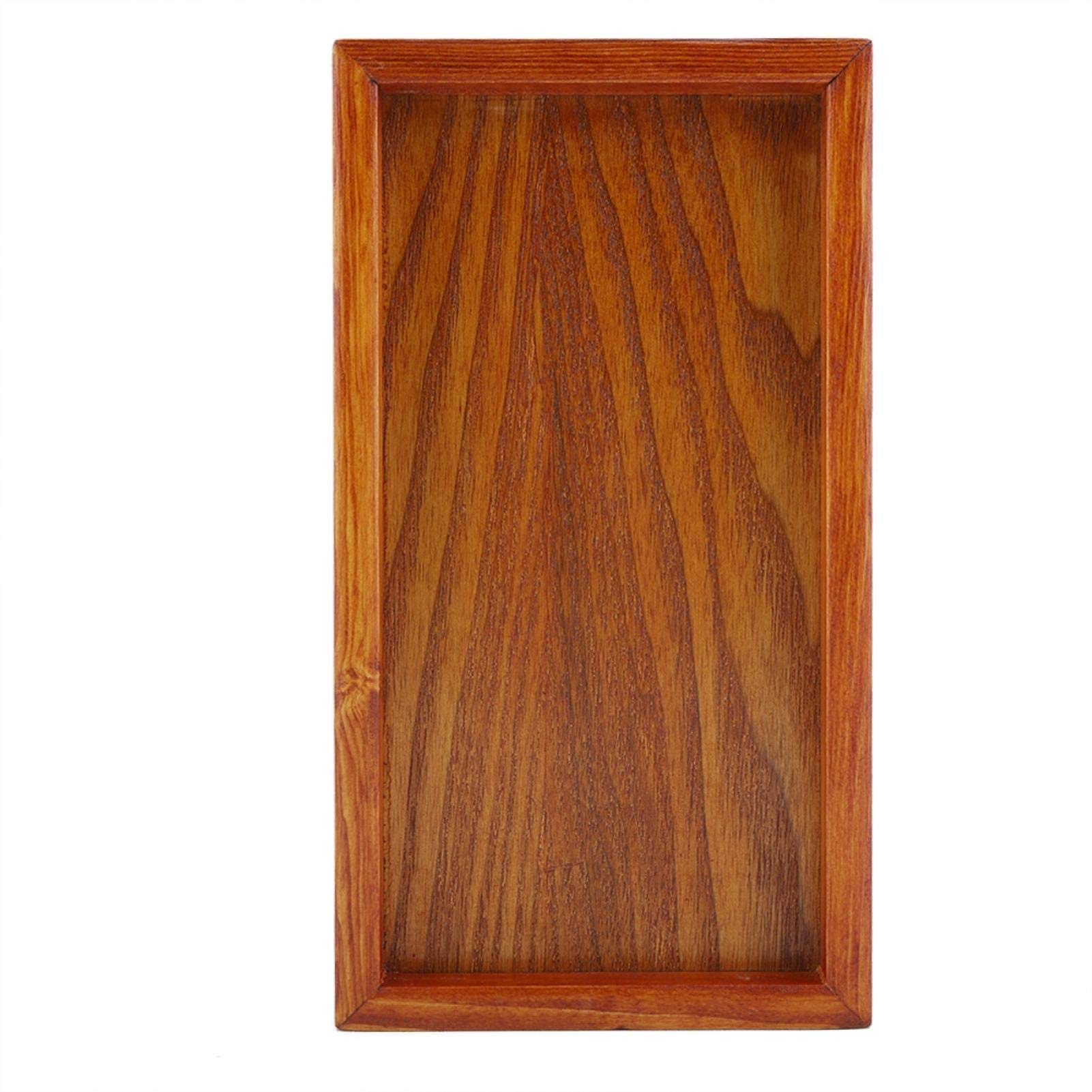 Premium Wooden Serving Tray - 22x12cm Rectangle Tea Tray for Snacks, Food & Storage | Elegant Home & Hotel Serving Dish | Perfect for Afternoon Tea, Entertaining Guests & Dining Room Decor