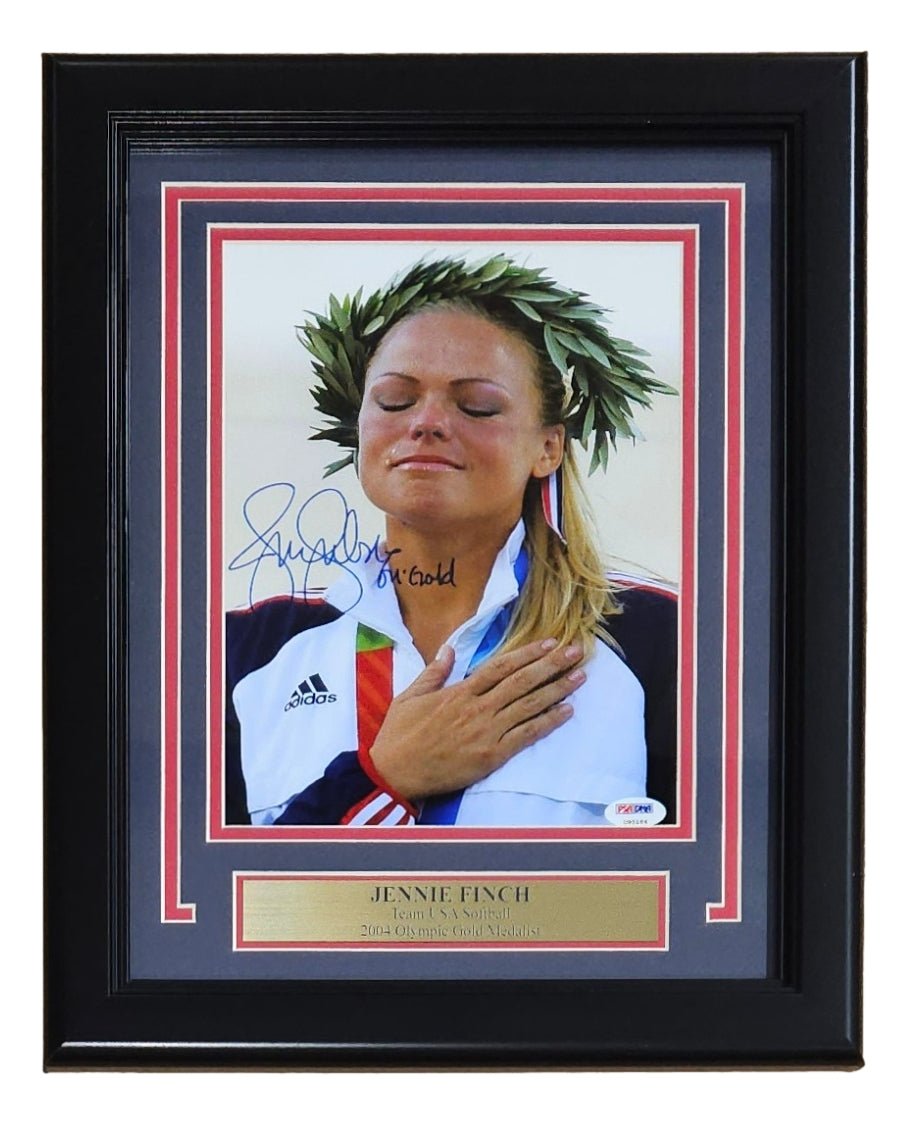 Jennie Finch Autographed 8x10 USA Softball Photo - 2004 Olympic Gold Medalist - PSA/DNA Certified - Perfect for Sports Memorabilia Collectors & Softball Fans