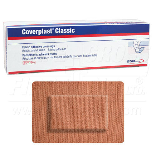 Leukoplast Fabric Bandages - Large Wound Patches 5.1 x 7.2 cm (2 x 2.8 in) - 100 Count Box | First Aid for Cuts, Blisters & Burns | Home, Office & Travel Essential