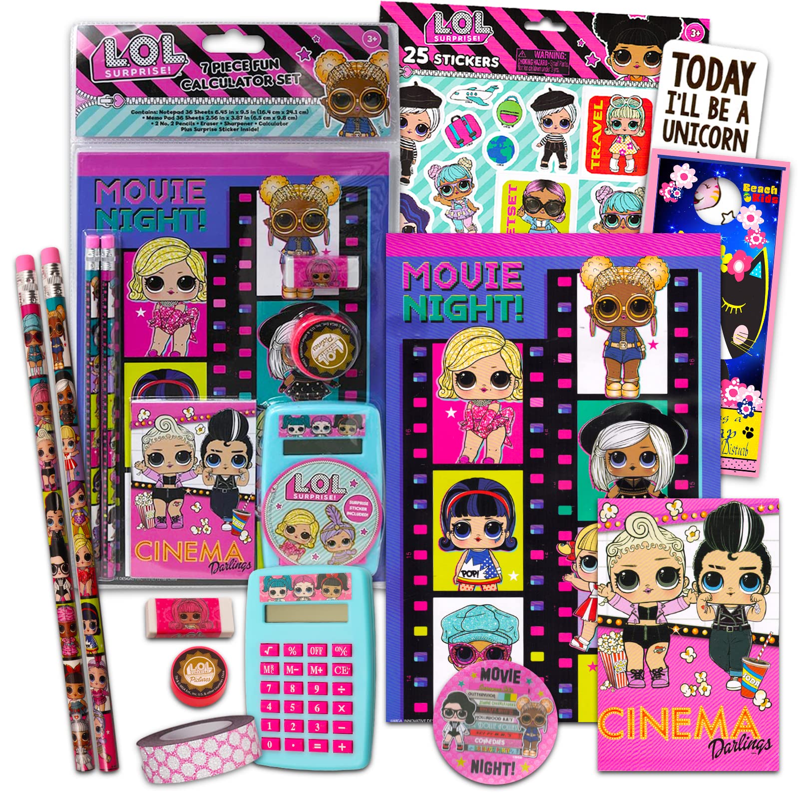 LOL Surprise Back to School Set for Girls - Notebook, Pencils & Stickers | Perfect for School Supplies & Gifts