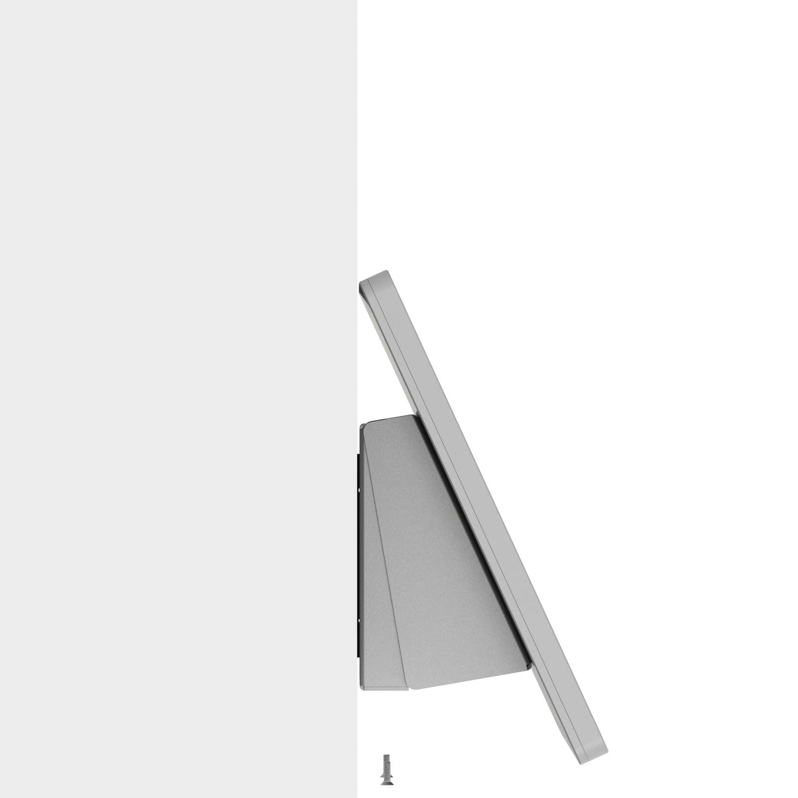 VidaMount Light Grey iPad Wall Mount Bundle - 15° Fixed Tilt Enclosure for iPad Air 13