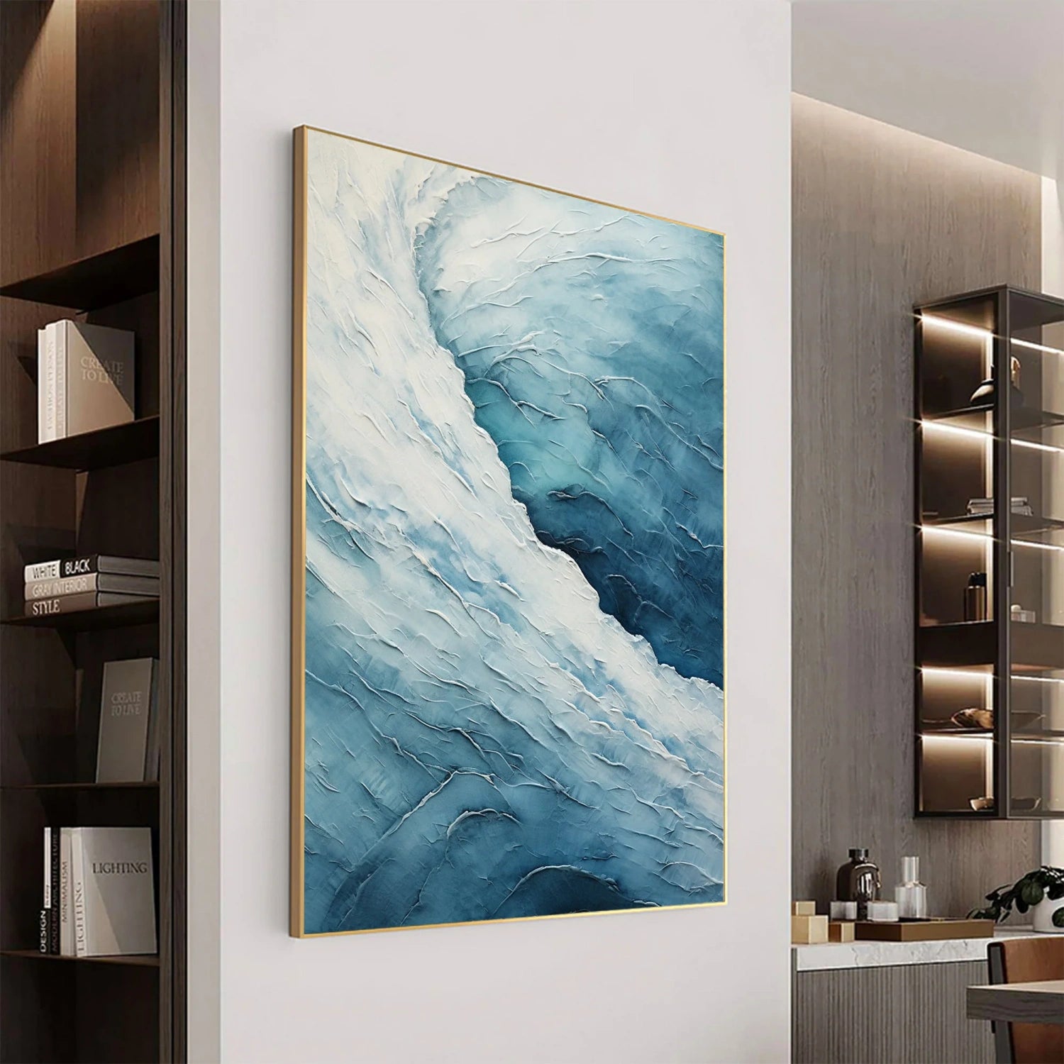 Ocean and Sky Painting #OS 236 - Handmade Canvas Wall Art for Home & Office Decor - Perfect for Living Room, Bedroom, or Office Wall Decor