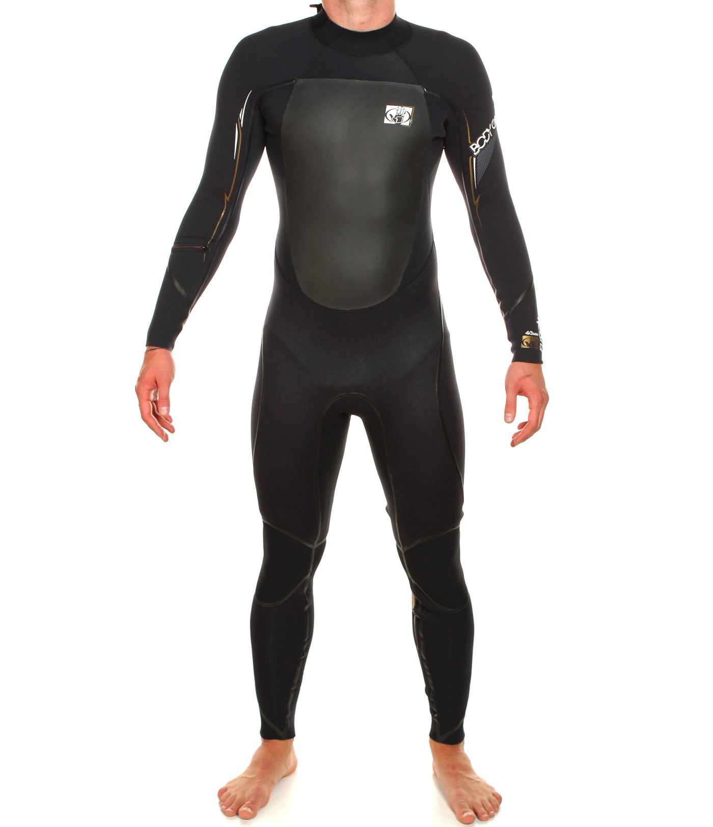 Body Glove Men's 4/3mm Fusion Back Zip Full Body Wetsuit for Scuba Diving & Surfing - X-Large Size, Thermal Protection for Cold Water Sports