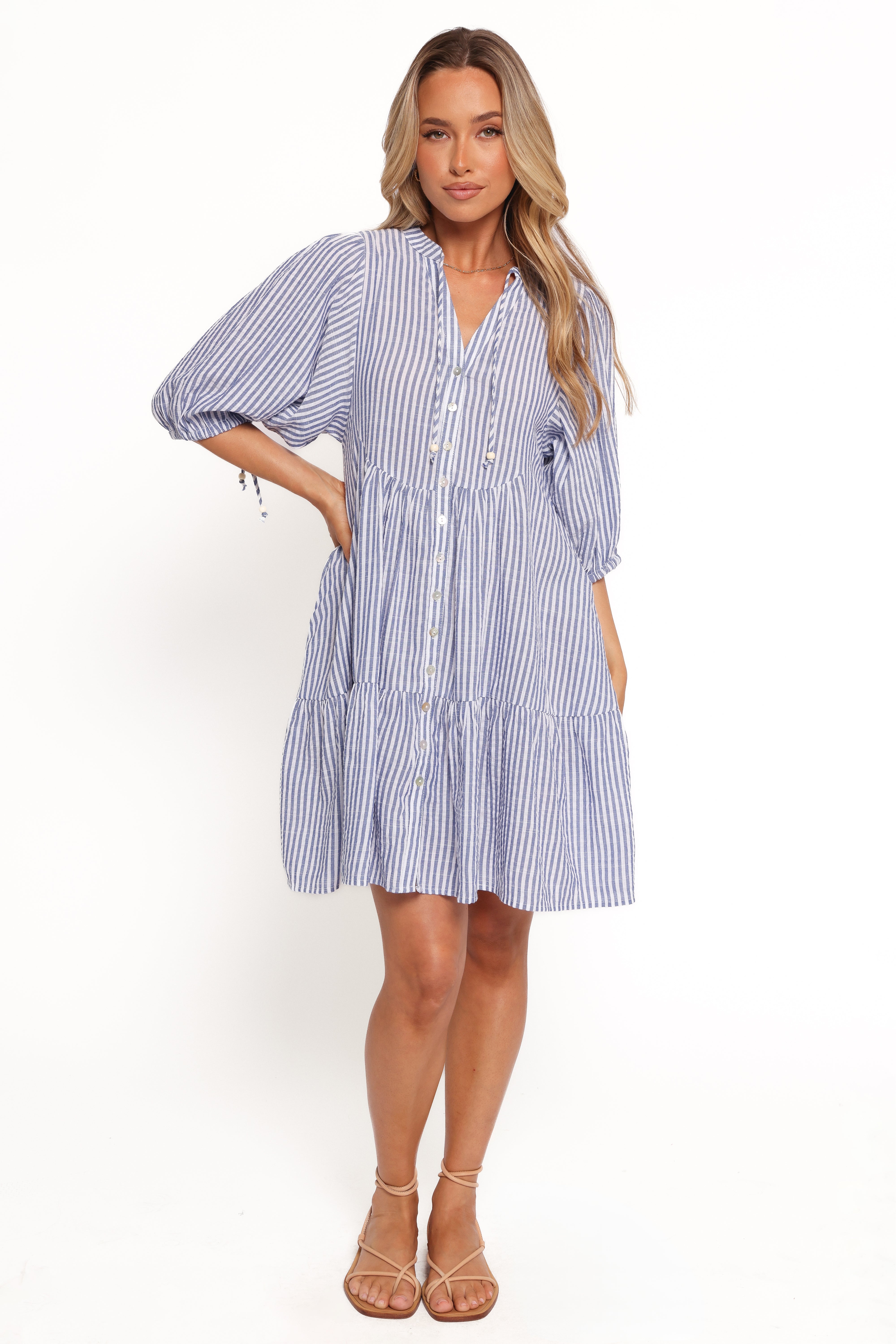 Arden Mini Dress - Blue Stripe Women's Summer Casual Dress | Perfect for Beach, Party & Date Night Outfits