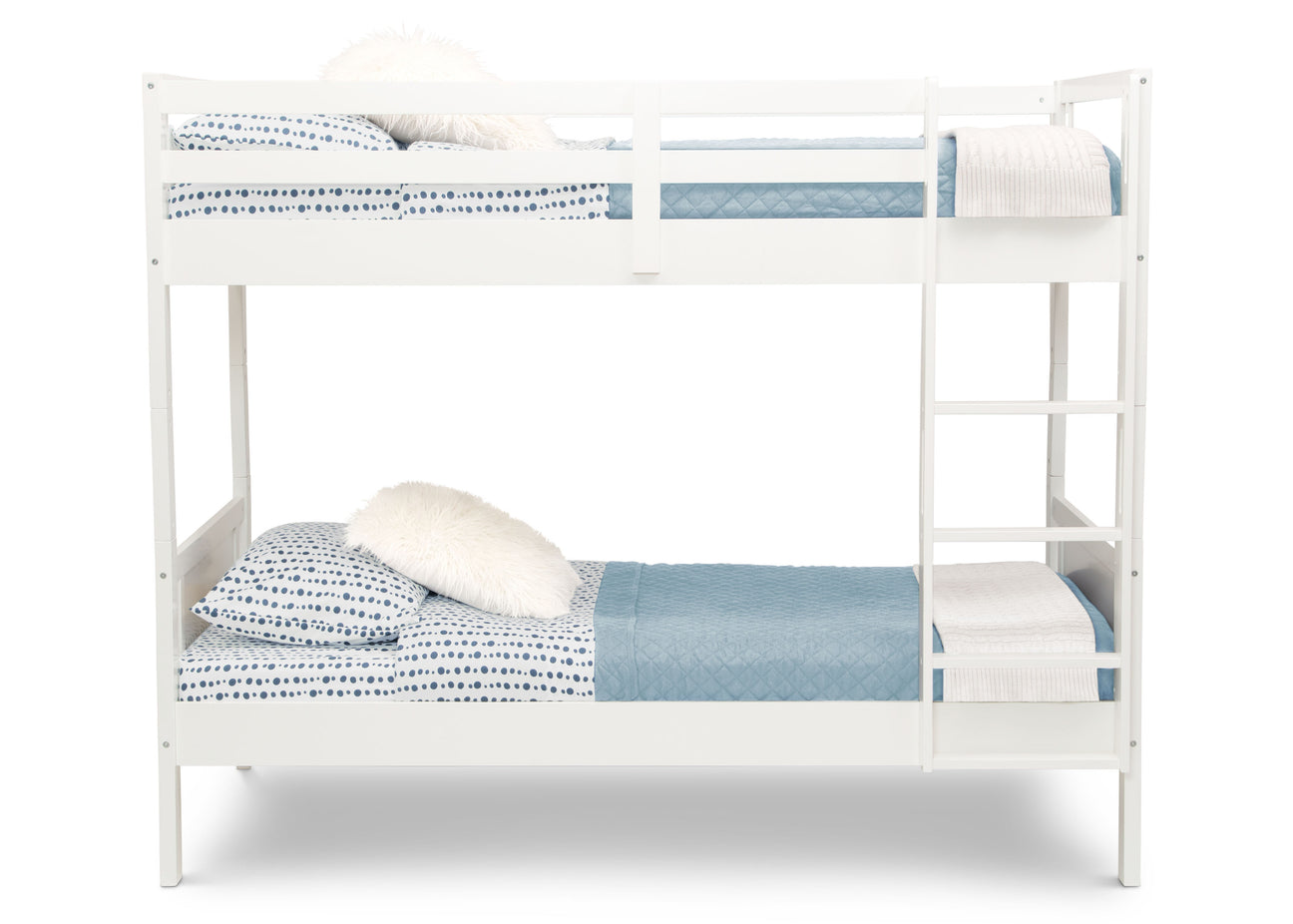 Convertible Twin Bunk Bed with Ladder & Safety Guardrails - Space-Saving Kids Bedroom Furniture for Siblings or Sleepovers