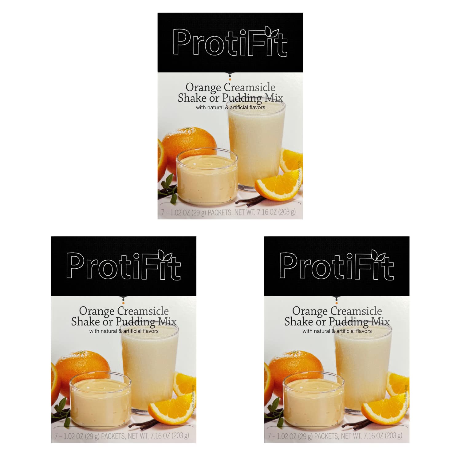 High Protein Orange Creamsicle Pudding & Shake Mix 3 Pack - 15g Protein, Low Calorie Low Fat Low Carb, Aspartame Free, Keto & Idea Protein Compatible Meal Replacement - Perfect for Post-Workout Recovery, Weight Loss & Healthy Snacking (7 Servings Per Box, 3 Pack)