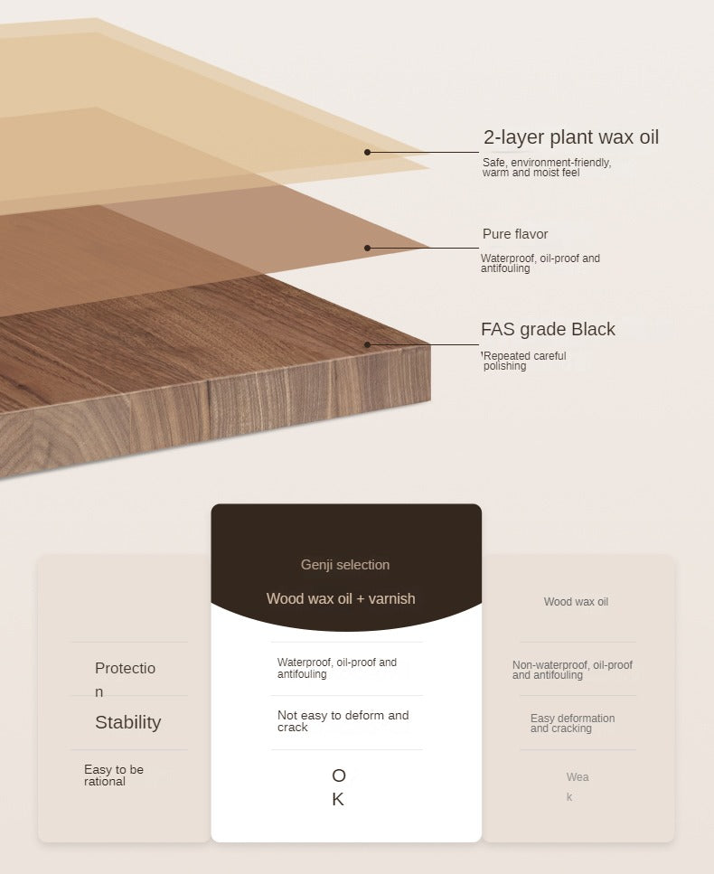 Premium Black Walnut & Ash Solid Wood Desk with 3 Drawers - Modern Home Office Writing Table for Study, Work & Remote Workspace