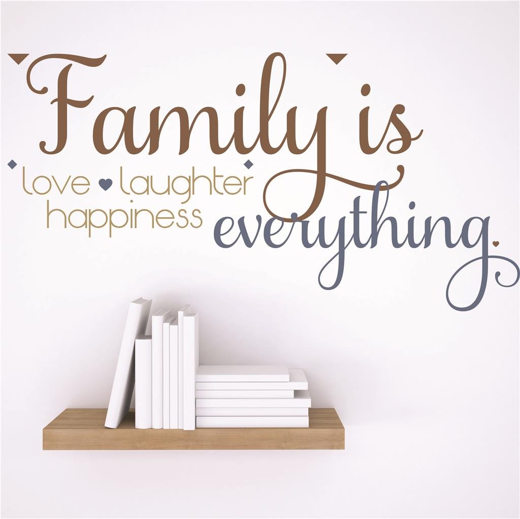 Removable DIY Wall Decals for Home Decor - Laughter & Happiness Theme Bedroom Stickers (26x26 inches) - Perfect for Nursery, Kids Room & Living Room Wall Art