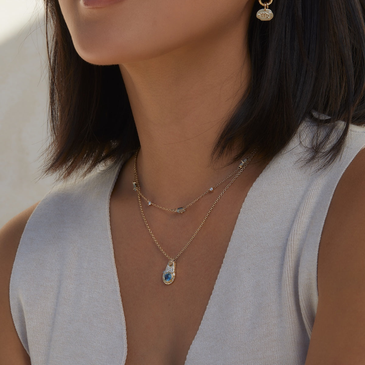 Birthstone Lock Necklace - Personalized Sterling Silver Pendant with 12 Month Gemstones | Perfect Gift for Mom, Daughter, Wife | Birthday, Anniversary, Valentine's Day Jewelry
