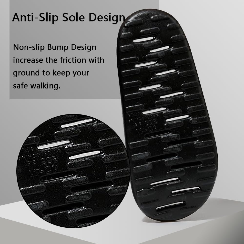 Non-Slip Quick Dry Shower Slippers for Women & Men - Thick Sole Bathroom Sandals with Drain Holes for Comfortable Home, Spa, and Pool Use