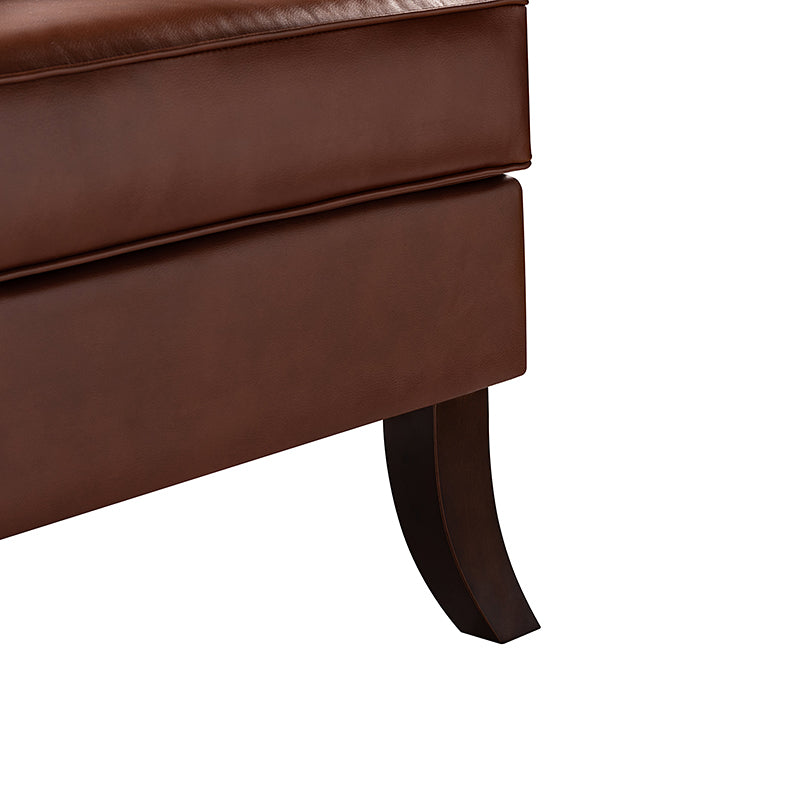 Mid Century Modern Vegan Leather Accent Armchair - Aurelia Stylish Lounge Chair for Living Room, Office & Reading Nook