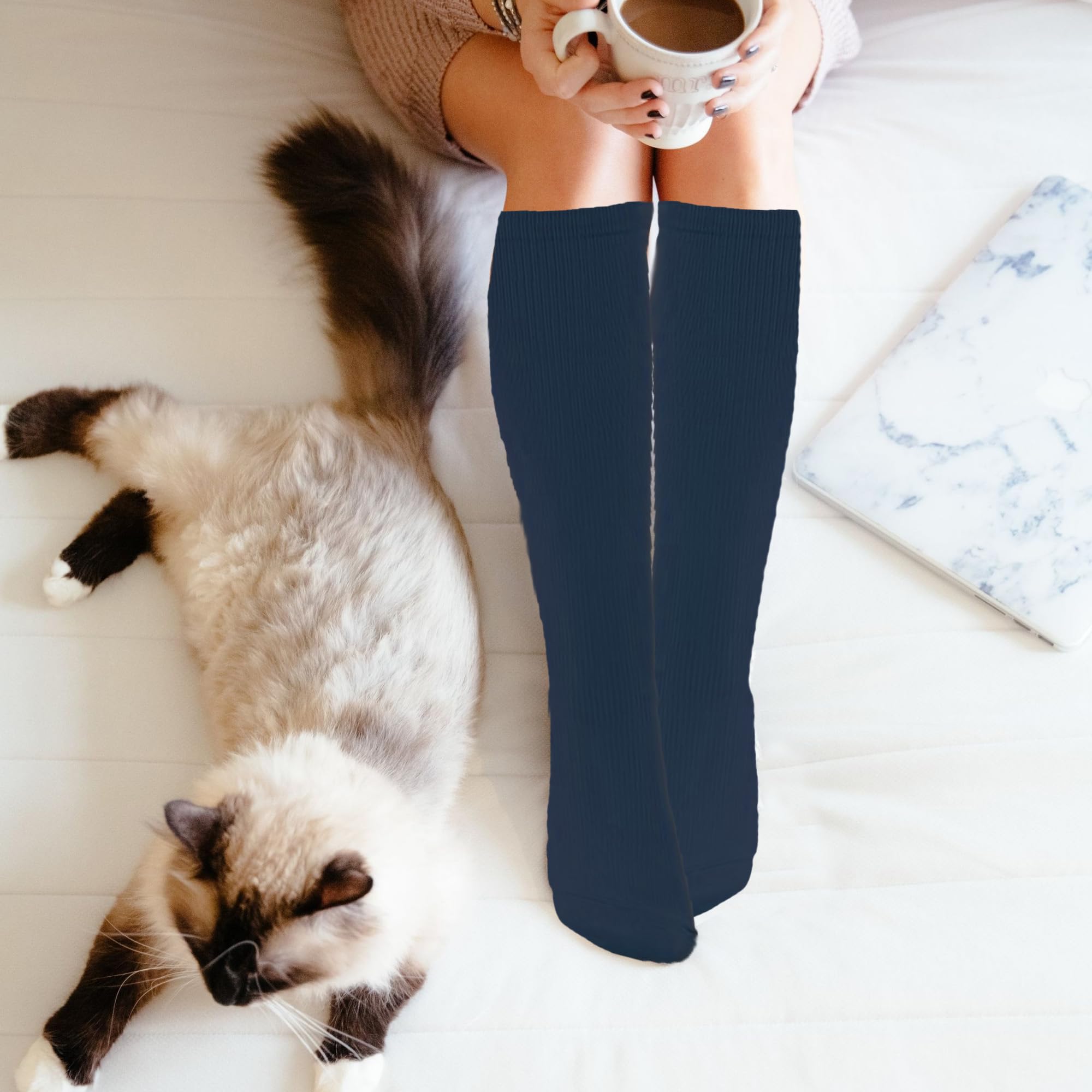 6 Pairs Compression Socks for Women & Men - 20-30 mmHg Medical Grade Support for Running, Cycling, Hiking & Recovery - Improve Blood Circulation & Reduce Swelling - Perfect for Athletes, Travel & Long Work Shifts
