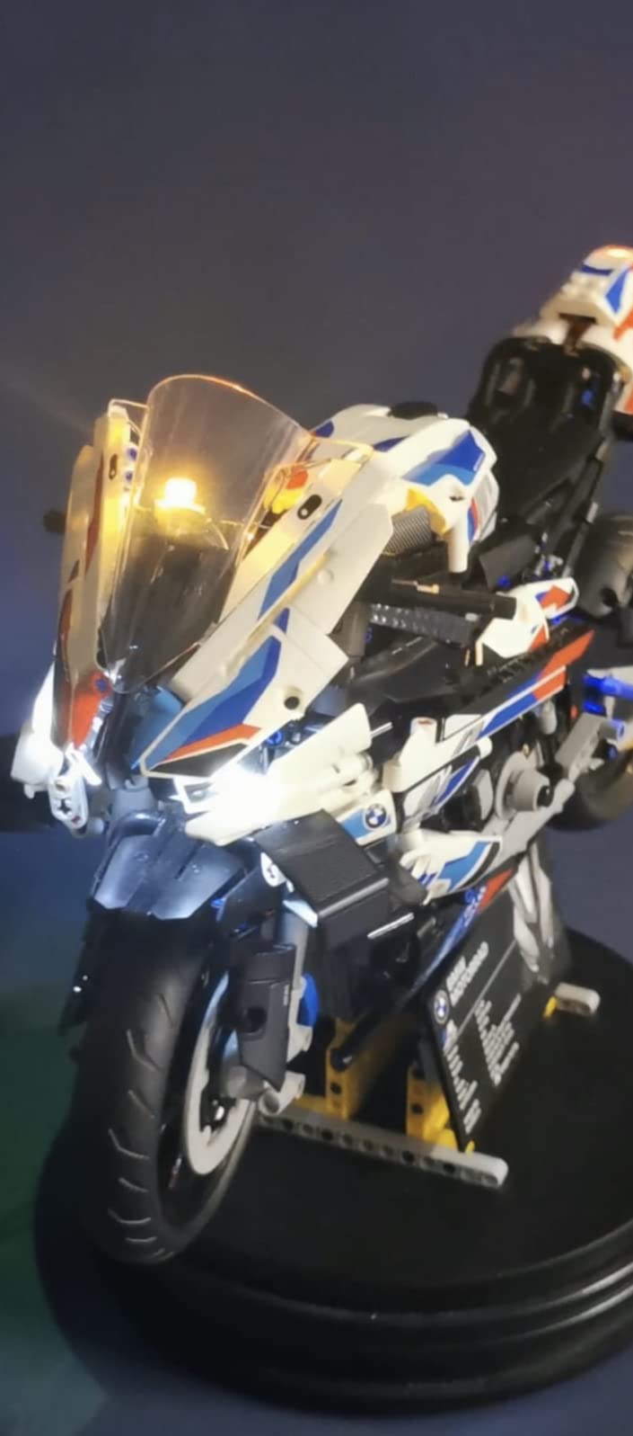 LED Lighting Kit for Lego Technic BMW M 1000 RR 42130 Motorcycle Model - Compatible with Official Lego Sets (Model Not Included) - Perfect for Night Display & Showcase Collection
