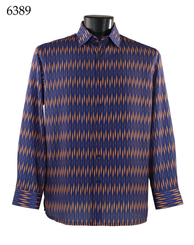 Bassiri Men's Long Sleeve Casual Shirt 6389 - Comfortable Button Down Work Shirt for Office, Business & Everyday Wear
