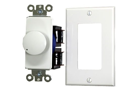 MG MGT875W Decora Style White Attenuator - Dimmable Light Switch for Home & Office Lighting Control | Perfect for Bedrooms, Living Rooms & Commercial Spaces