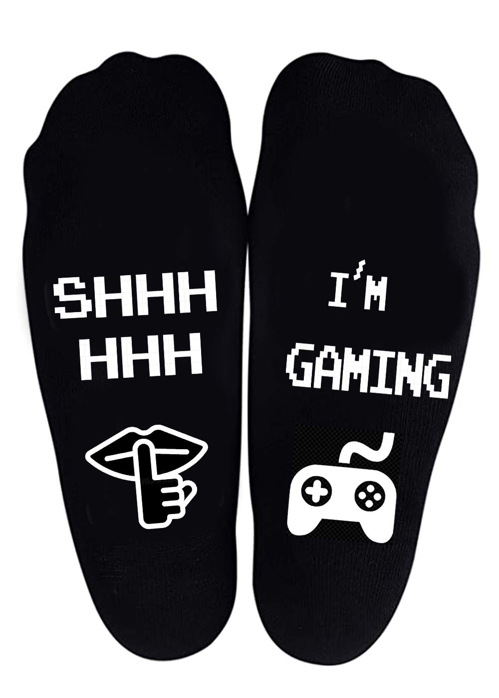 Funny Gaming Socks for Men & Teens - Cozy Fuzzy Slipper Socks with 'Shh I'm Gaming' Print - Perfect Gift for Gamers, Boyfriends, Husbands & Kids - Great for Gaming Sessions, Lounge Wear & Winter Comfort