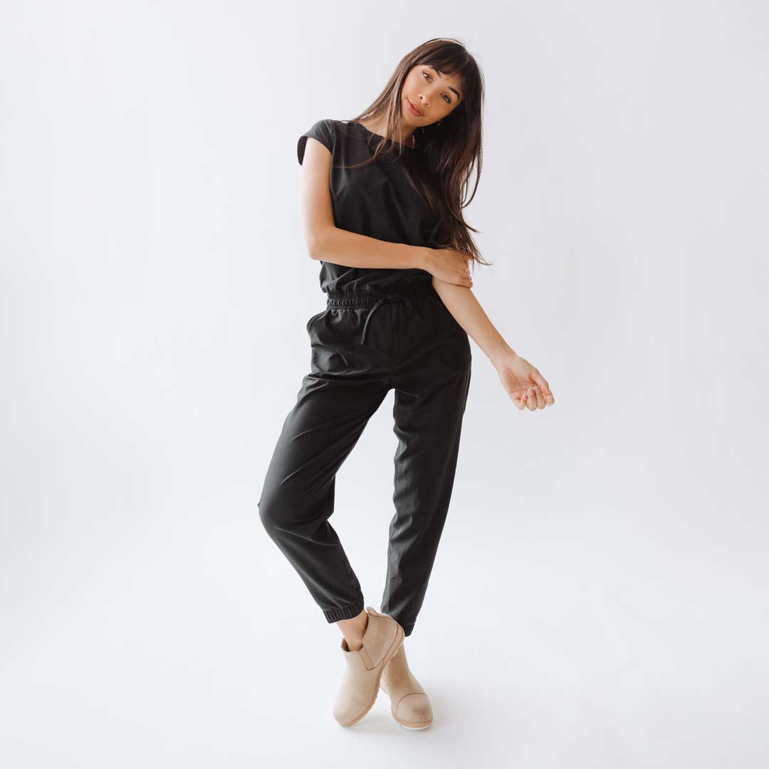 Stylish Black Jumpsuit for Women - Trendy One Piece Romper with Pockets | Perfect for Casual Outings, Date Nights & Summer Vacations