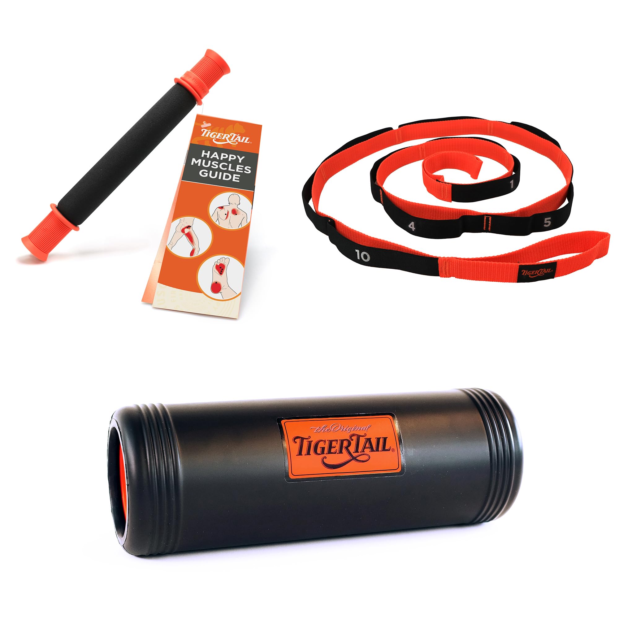 11in Portable Massage Stick Roller + Large Foam Roller + 80
