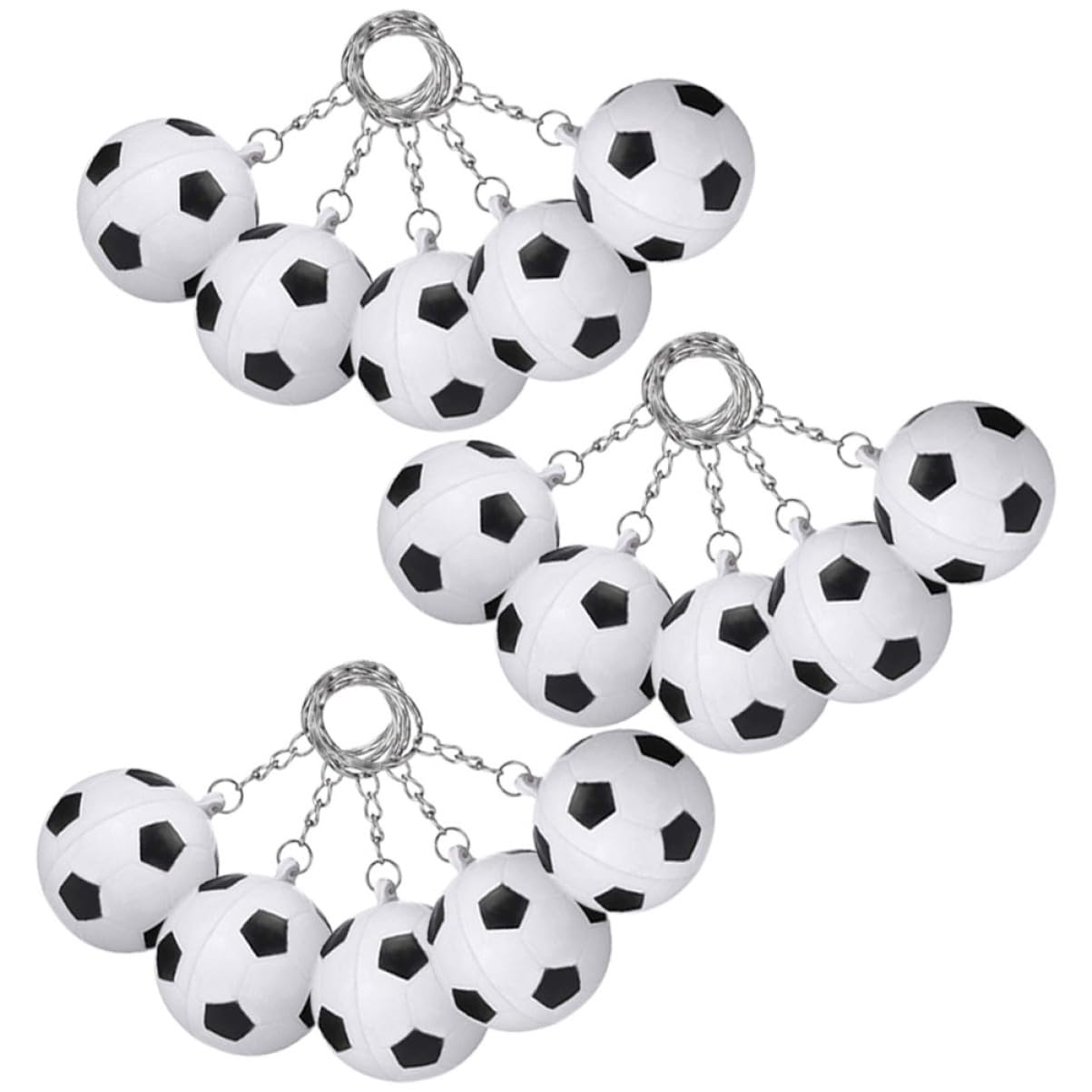OHPHCALL 15pcs Soccer Keychains - Durable Decorative Favors for Boys, Perfect for Party Bag Fillers, Sports-Themed Gifts, and School Rewards
