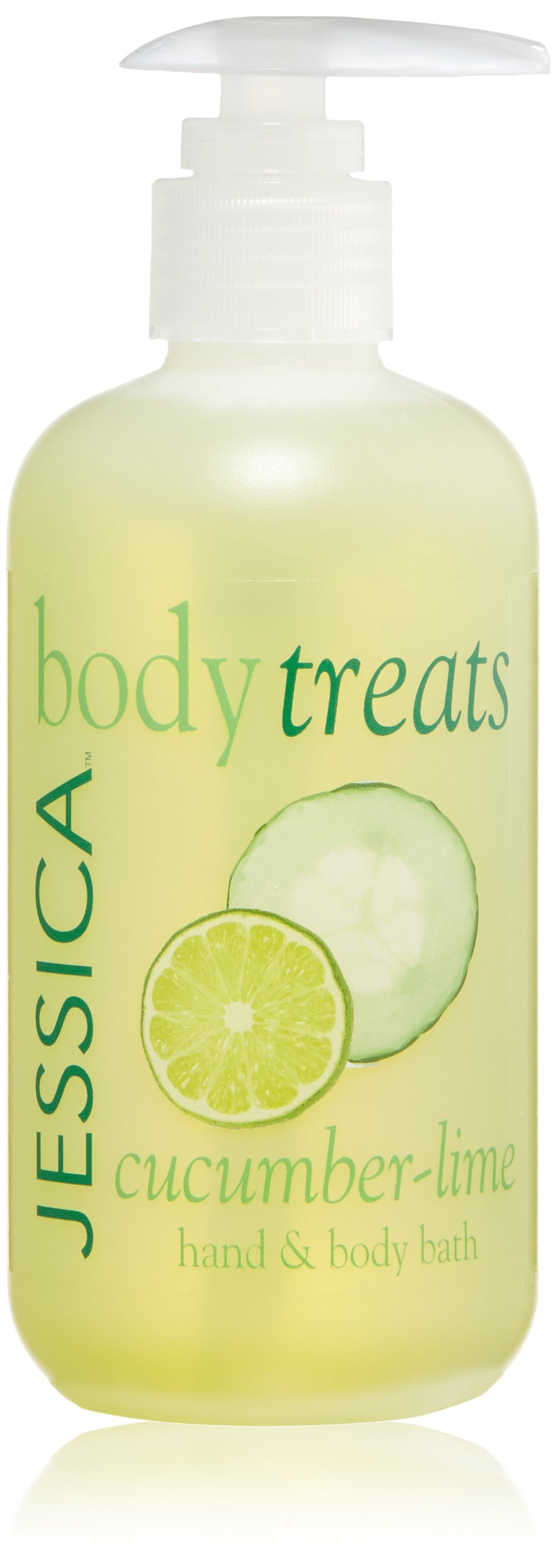 JESSICA Body Treats Hand and Body Bath - Cucumber Lime Scented Moisturizing Wash (251ml) | Hydrating Shower Gel for Dry Skin, Relaxing Bath Time, Spa-Like Home Experience