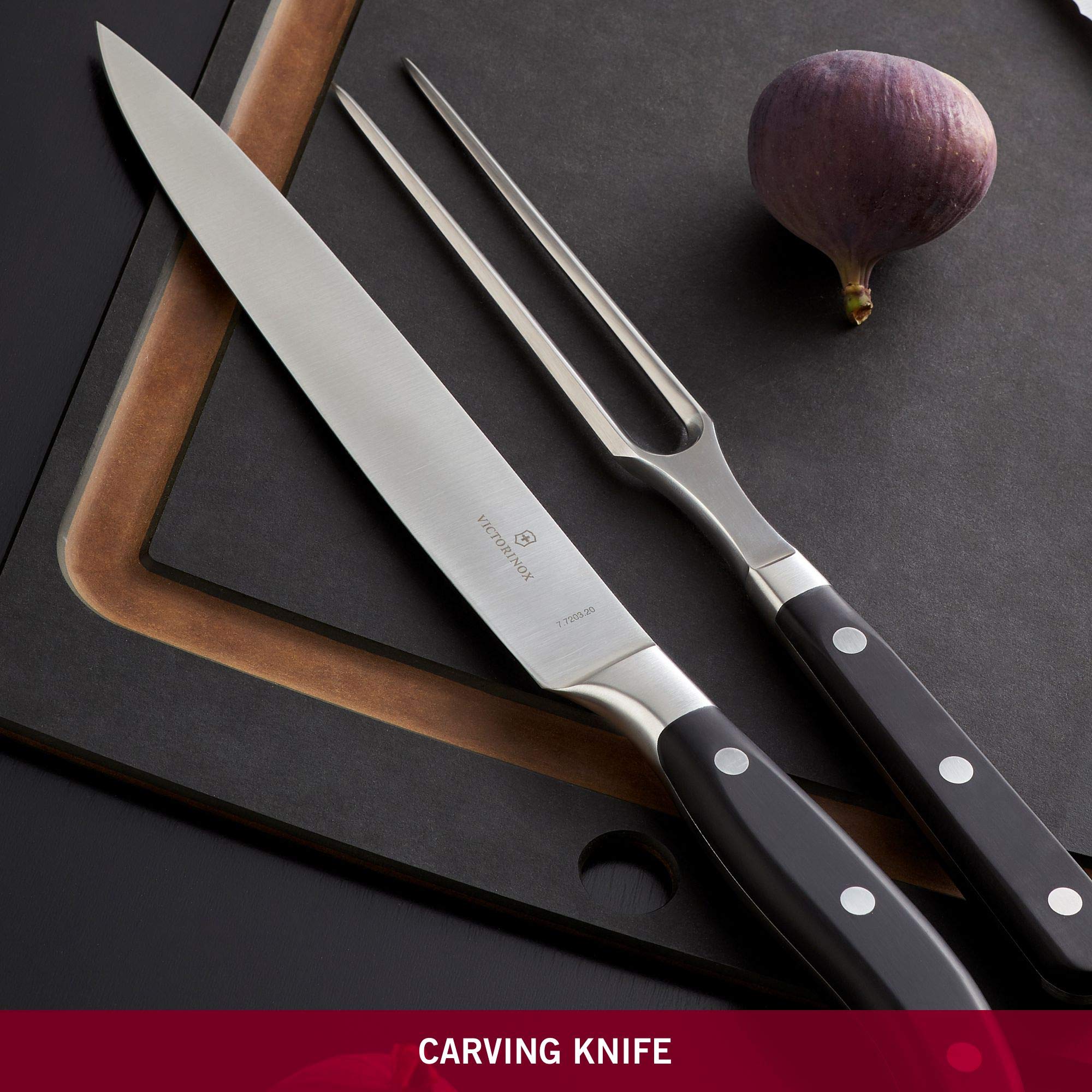 Victorinox 8 Inch Forged Stainless Steel Slicing Knife - Professional Chef's Knife for Meat, Roasts, and Deli Slicing - Perfect for Home Kitchens and Commercial Use