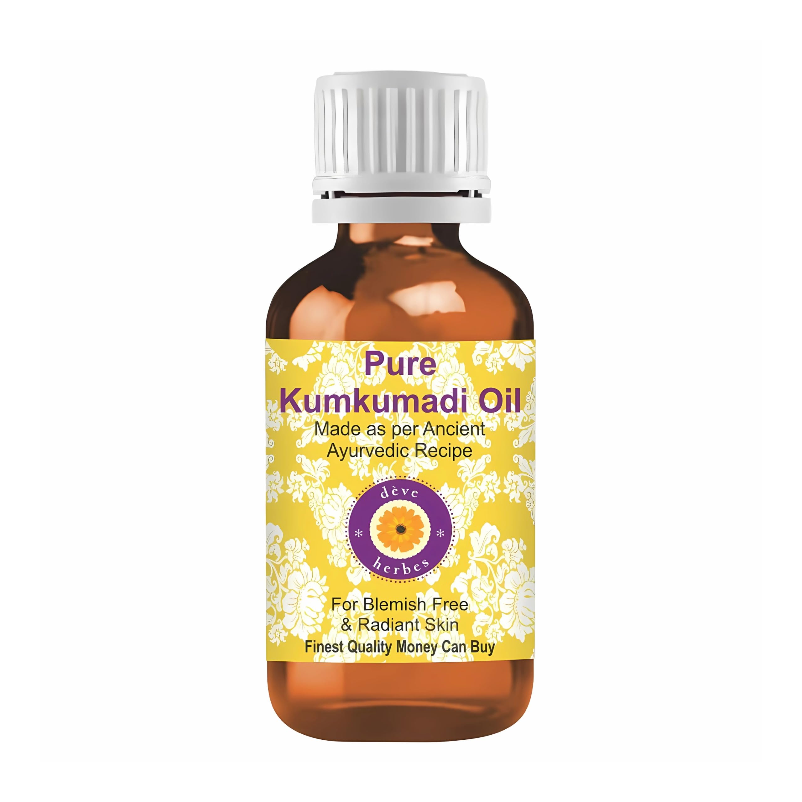 Deve Herbes Kumkumadi Face Oil (Tailam) - Pure Ayurvedic Saffron Facial Oil for All Skin Types | Non-Sticky, Lightweight & Non-Greasy Formula | Men & Women | 15ml | Perfect for Daily Skincare, Anti-Aging & Glowing Skin
