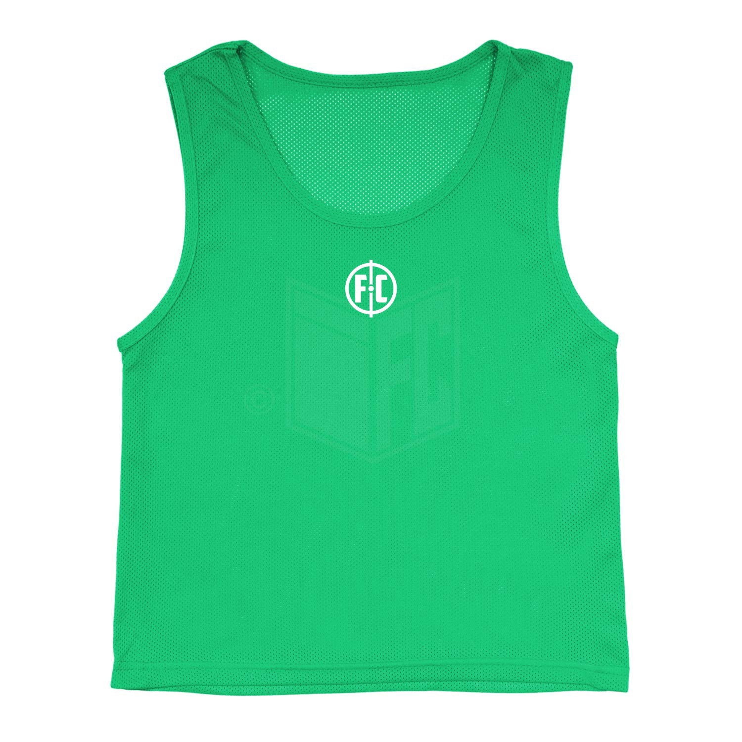 FC Mesh Training Bib - First Kicks Soccer Practice Vest (Green) - Perfect for Youth Soccer Training & Team Drills