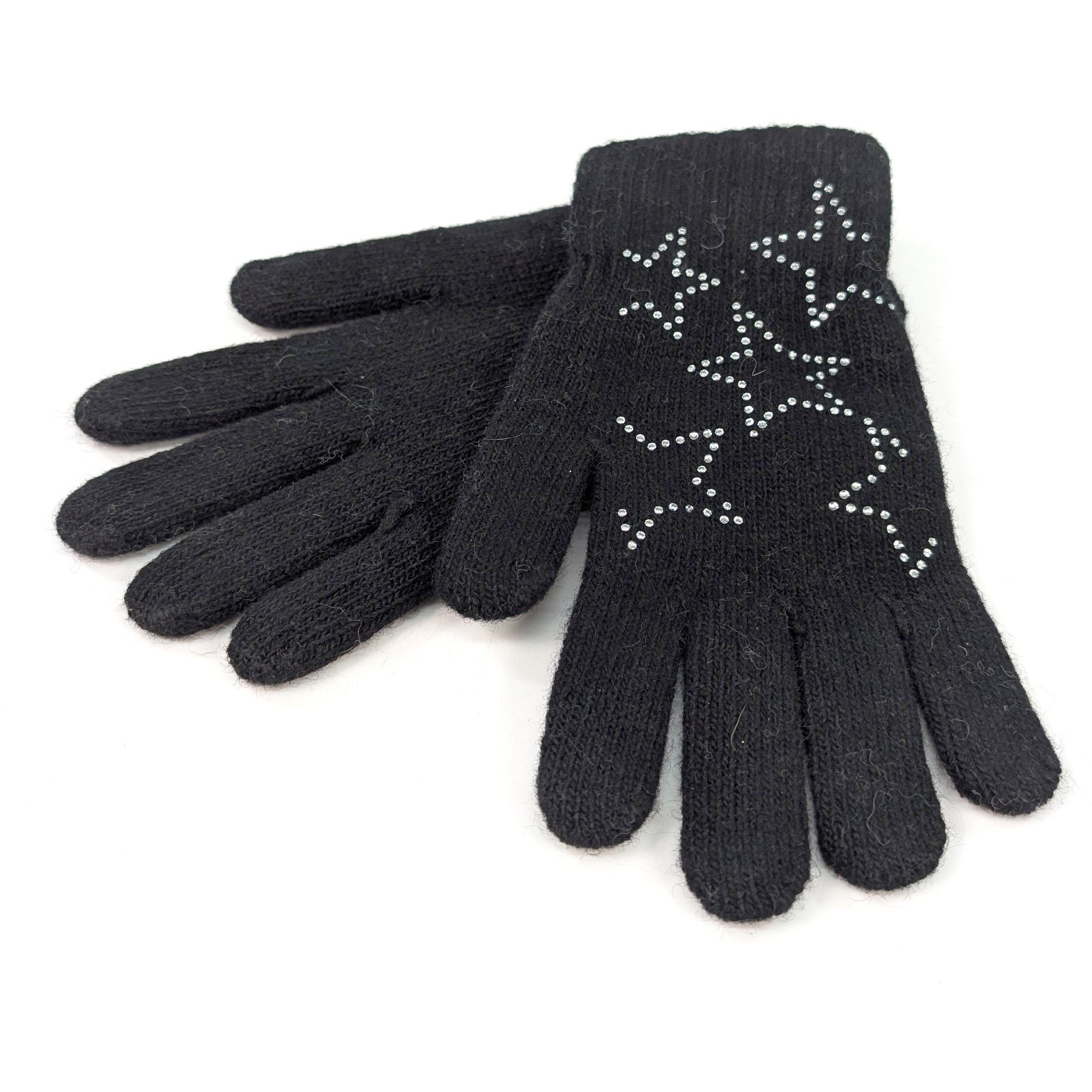 Twinkle Twinkle Gloves - Black Winter Gloves for Women & Men, Touchscreen Compatible, Warm & Stylish Cold Weather Accessories for Outdoor Activities, Driving, and Daily Use