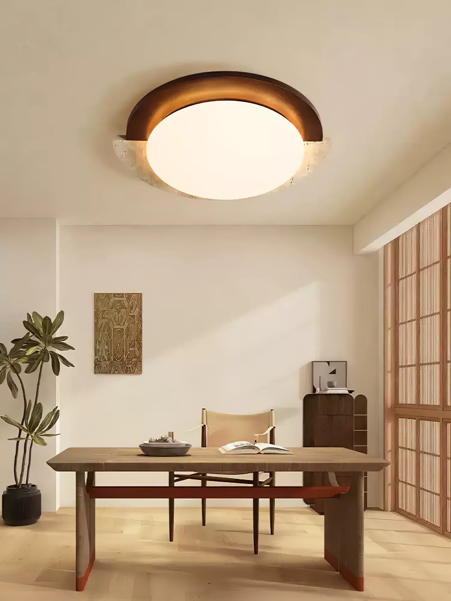 Eclipse Halo LED Ceiling Light Fixture - Modern Round Flush Mount Lighting for Bedroom, Living Room & Kitchen | Dimmable Ambient Lighting for Home & Office