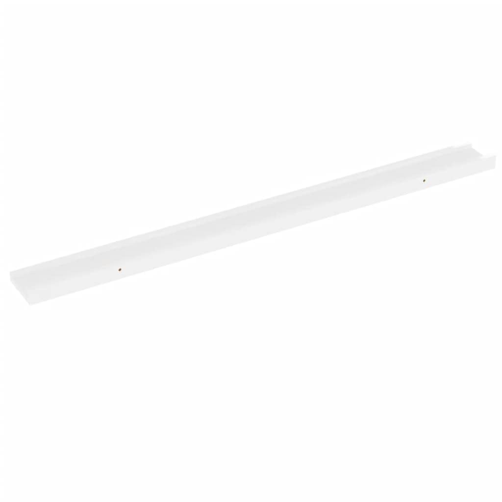 FAMIROSA 4-Piece Wall Shelves Set - High Gloss White Floating Shelves 39.4