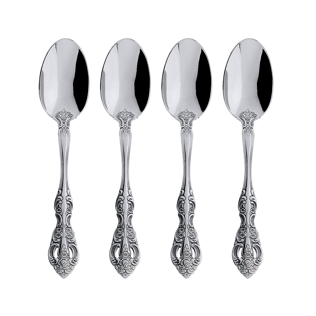 Premium Michelangelo Teaspoon Set of 4 - Elegant Stainless Steel Coffee & Tea Spoons - Perfect for Afternoon Tea, Coffee Breaks & Dessert Serving