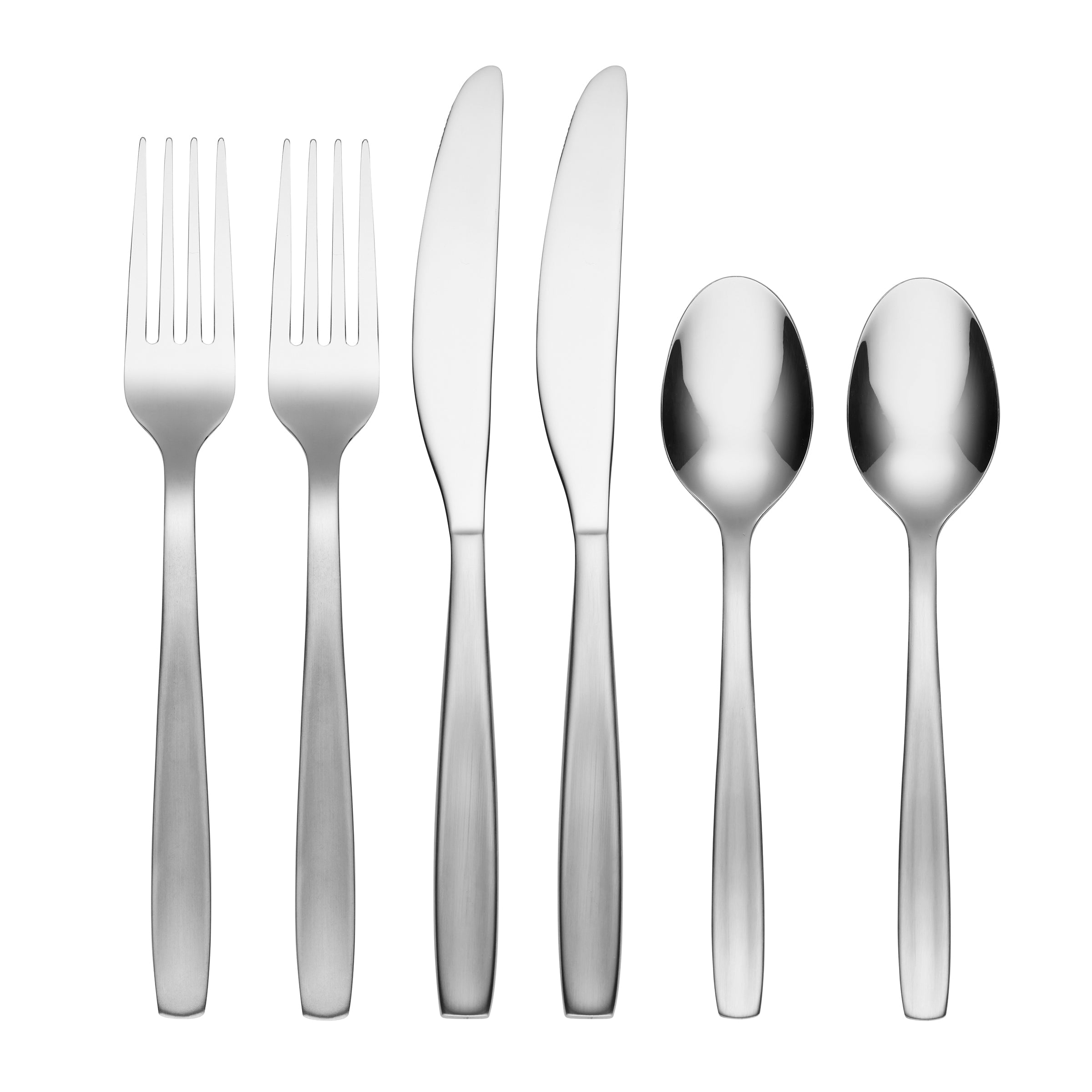 Paulina Satin Mirror 6-Piece Flatware Set - Elegant Stainless Steel Cutlery for Dining, Wedding Gifts & Home Decor