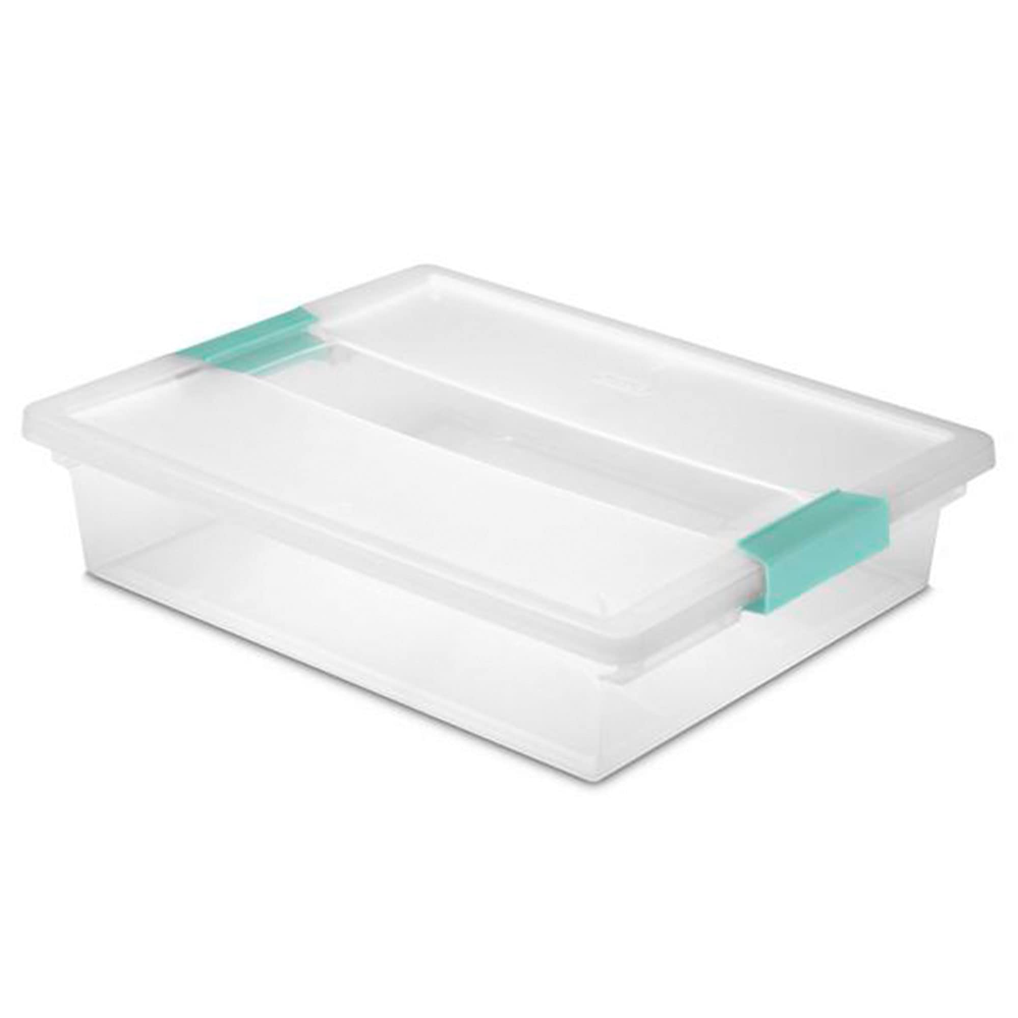 Sterilite 12-Pack Large & 6-Pack Small Plastic Storage Bins with Clip-On Lids - Organize Closet, Pantry, Office & Kids' Toys - Stackable Clear Containers for Home Organization