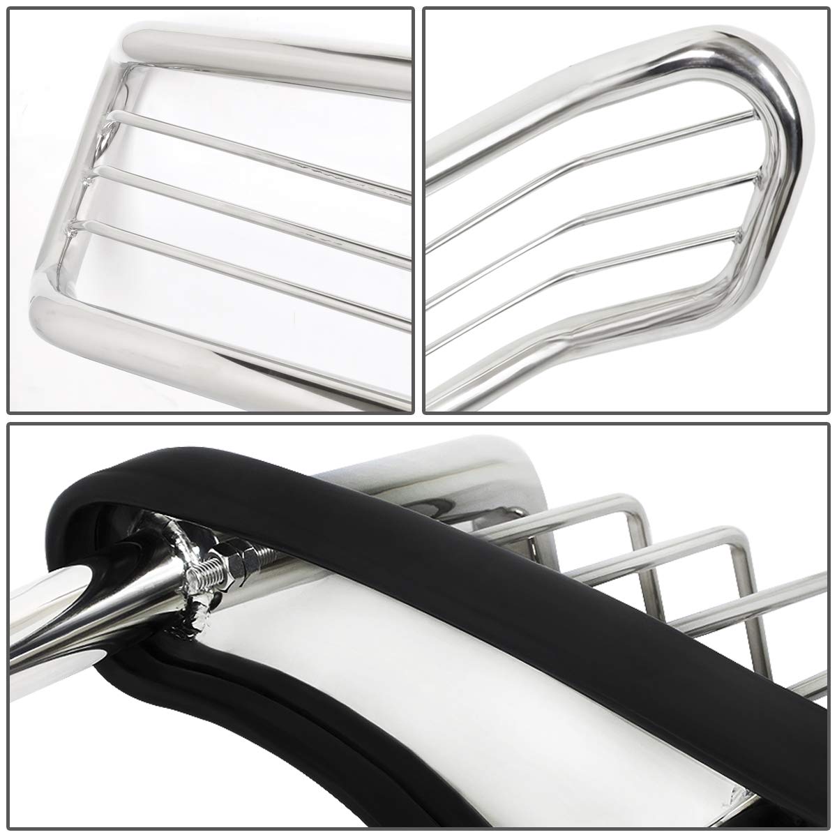 Auto Dynasty Chrome Front Bumper Protector Brush Grille Guard for Ram 1500-3500 Mega Cab | Heavy Duty Truck Protection | Off-Road & Urban Driving Accessory