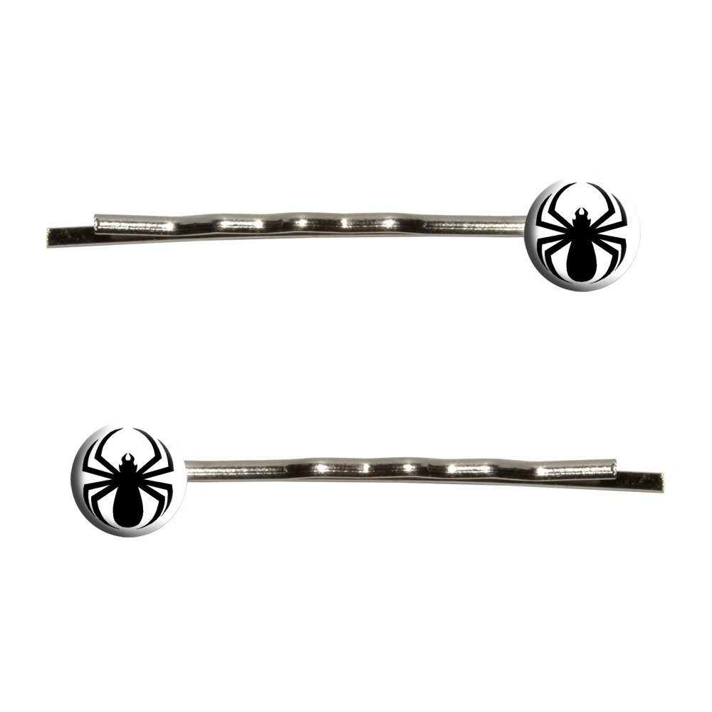 Spider Black Bobby Pins - 24 Pack Hair Barrettes & Styling Clips for Women | Secure Hold for Updos, Braids & Everyday Hairstyles