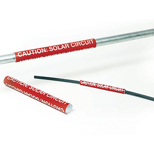 HellermannTyton 596-00249 Reflective Solar Warning Marker - Non-Adhesive Vinyl Coiled Labels (4