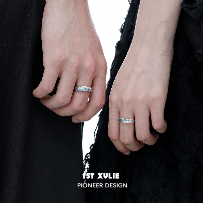 Sterling Silver Adjustable Couple's Rings for Him & Her - Perfect for Anniversaries, Weddings, and Romantic Gifts