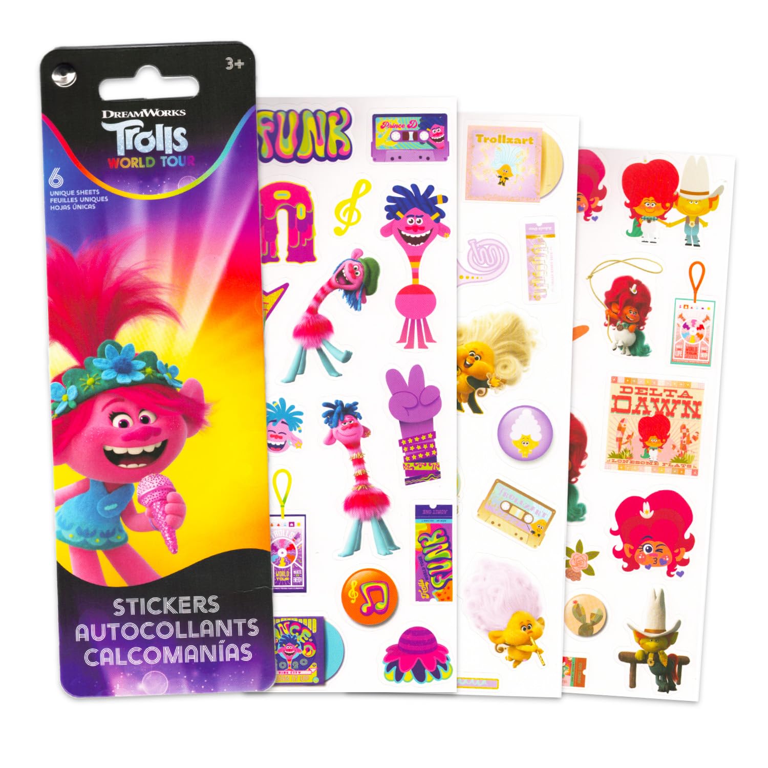 400+ Trolls Stickers Party Decorations Set with Fun Packs & Pens - Perfect for Trolls Themed Birthday Parties, Classroom Rewards, and Kids' Craft Activities