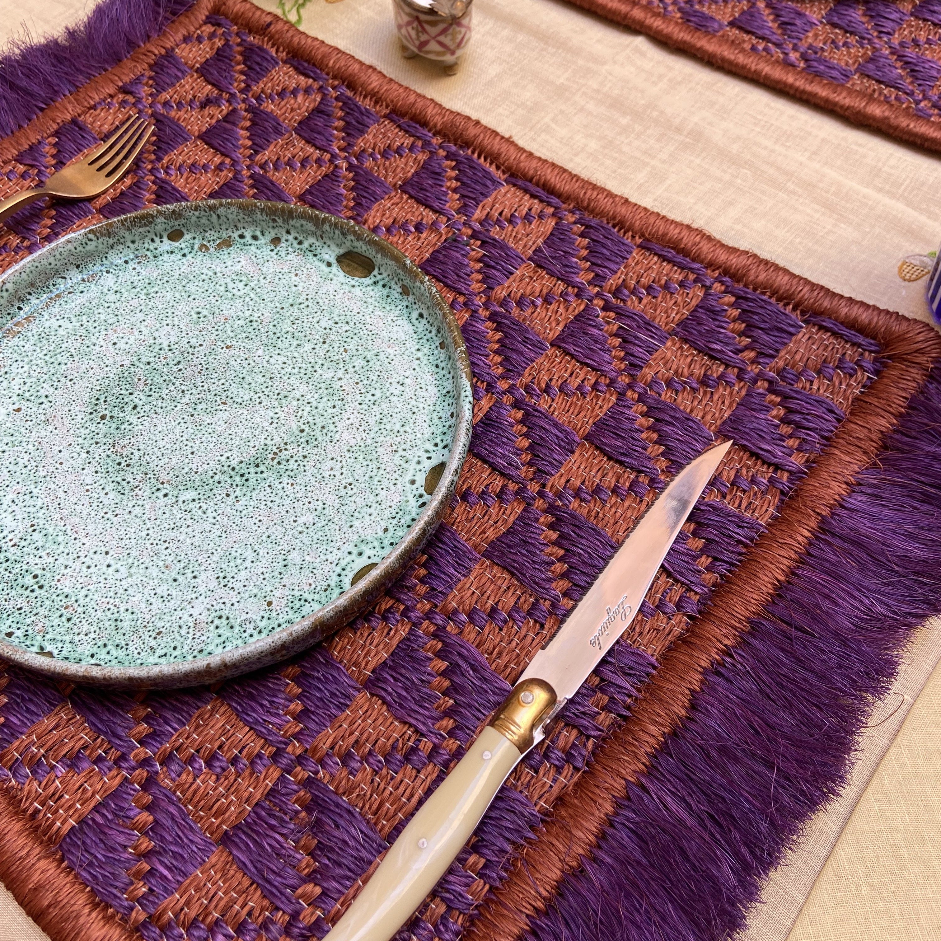 Premium Cotton Placemats Set of 2 - Washable & Heat-Resistant Table Mats for Dining, Kitchen, and Party Decor (17x12 Inches) - Elegant Home & Entertaining Essentials