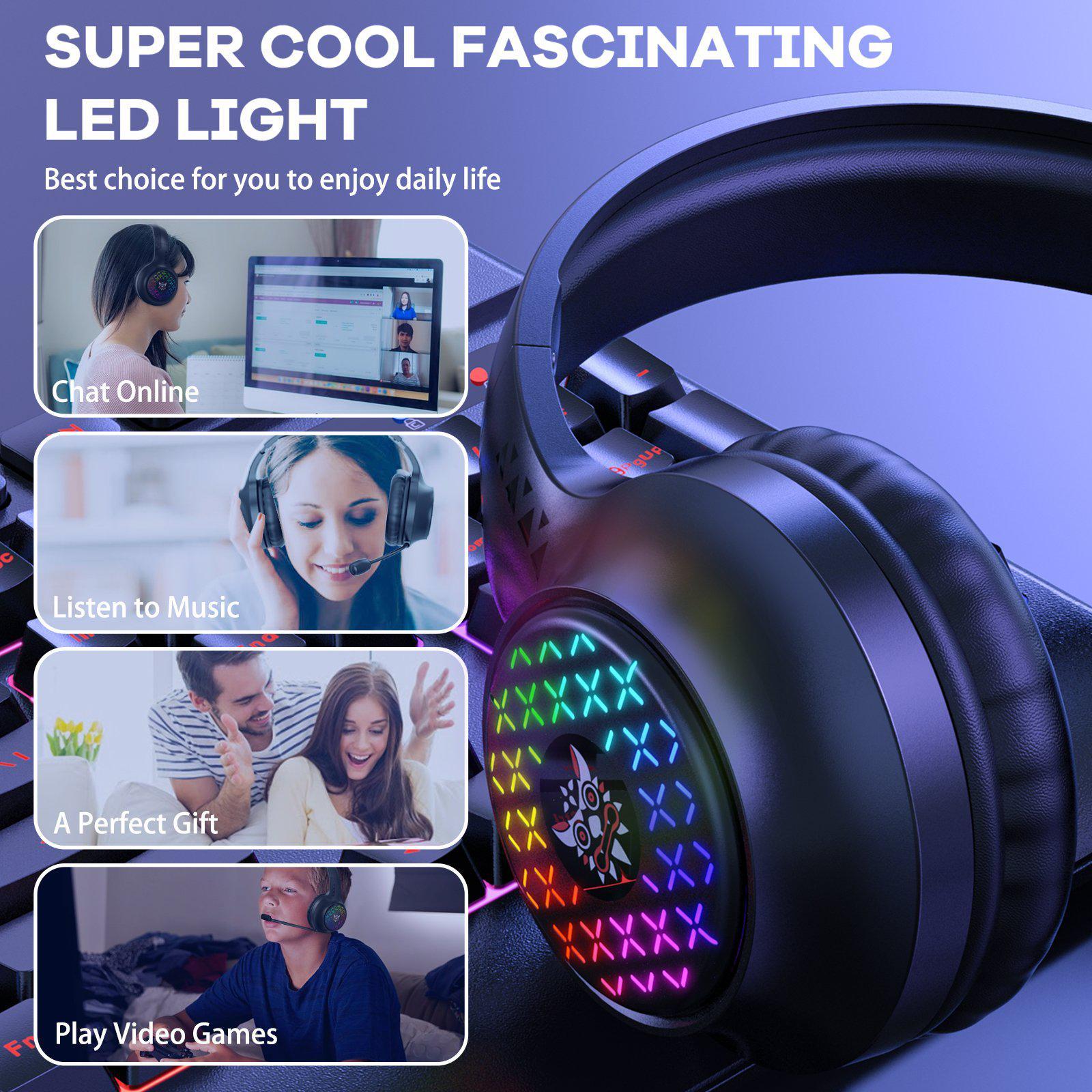 ONIKUMA X7 PRO Wired Gaming Headset with RGB Lights & Noise Cancellation - Perfect for PC, PS4, Xbox Gaming & Online Meetings