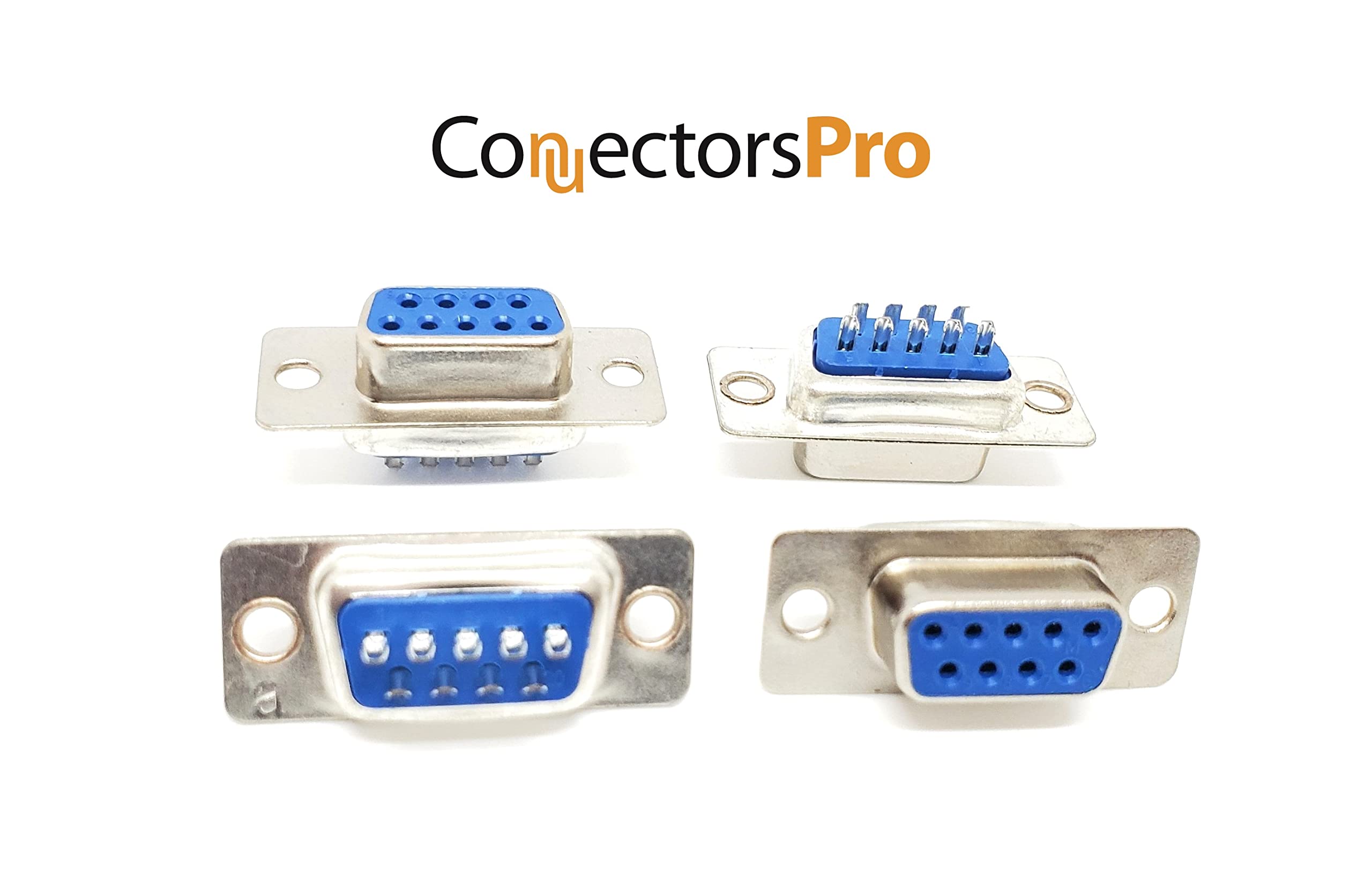 DB9 Female D-Sub Solder Connector 50-Pack for PC Accessories & DIY Projects