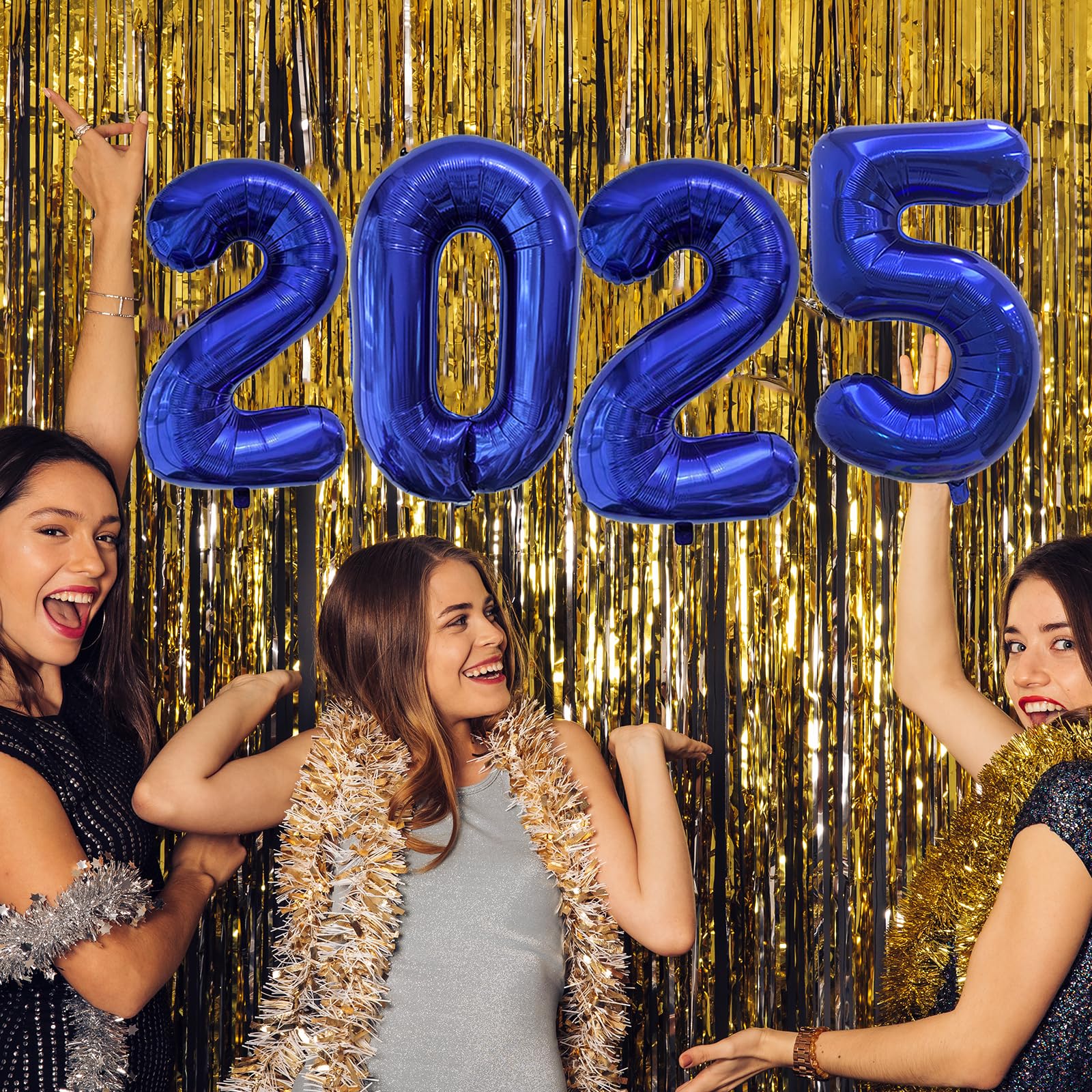 2025 Blue 40 Inch Foil Number Balloons - Graduation Party Decorations, New Year Eve 2025 Celebration Supplies | Perfect for Birthday Parties, Graduation Ceremonies, New Year Countdown Events & Festive Home Decor