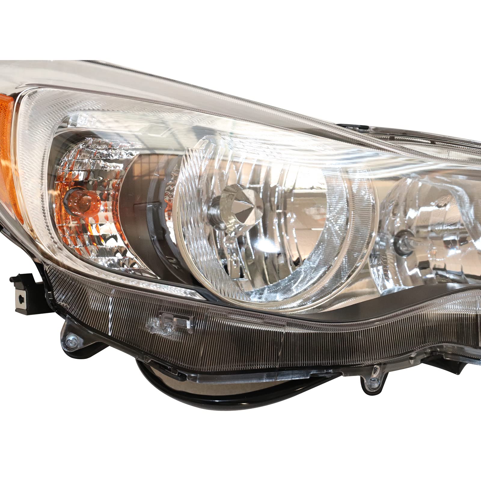 2012-2014 Subaru Impreza & XV Crosstrek Right Passenger Side Headlight Assembly - Halogen Black Housing Headlamp Replacement for Improved Night Driving Safety
