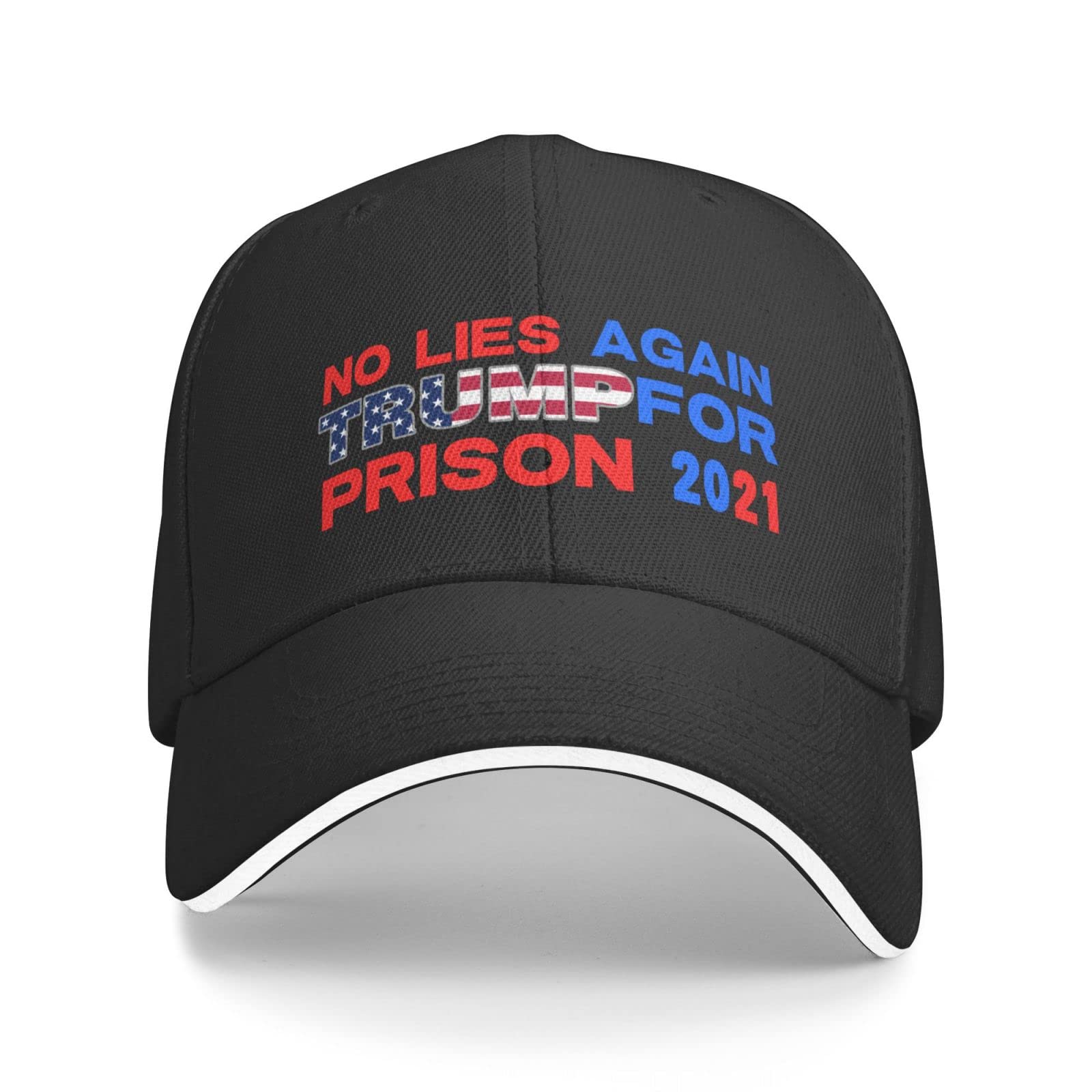 Trump for Prison 2021 Adjustable Baseball Cap - Black Custom Trucker Hat for Golf, Outdoor & Casual Wear